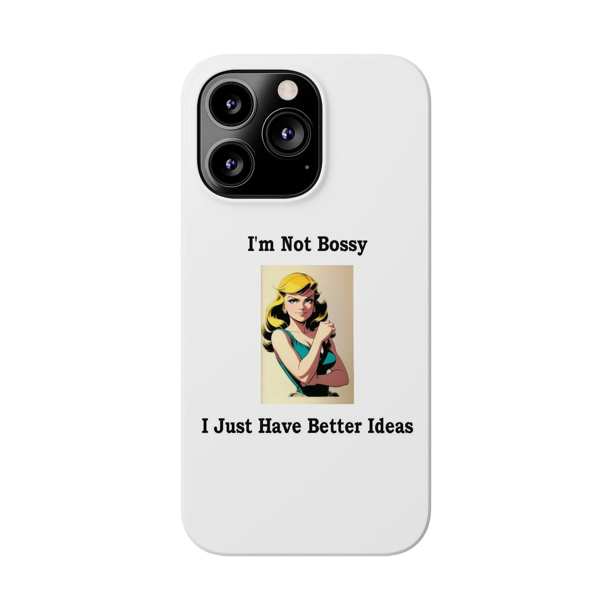 Bossy 1 (White) - Slim Phone Cases - Better Mode