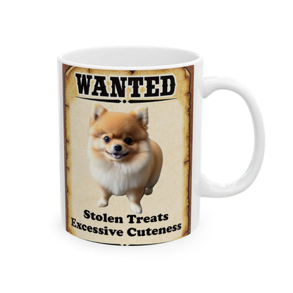 Wanted Poster Ceramic Mug - Pomeranian