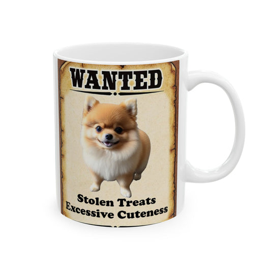 Wanted Poster Ceramic Mug - Pomeranian