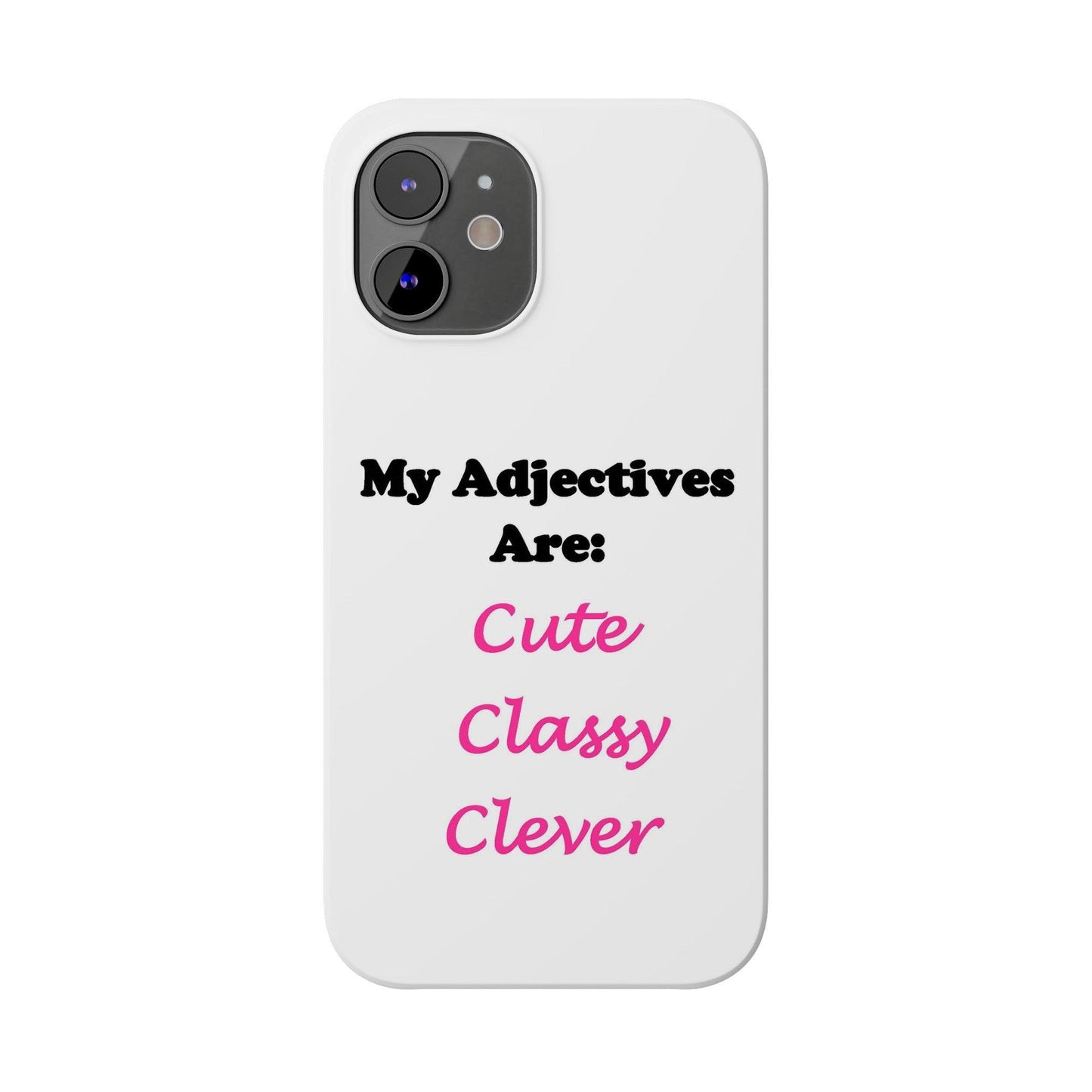 Cute (White) - Slim Phone Cases - Better Mode