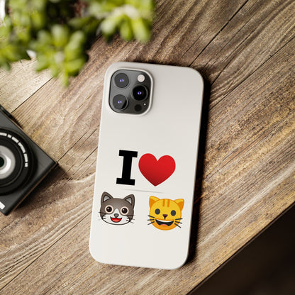 I Heart Cats - Slim Phone Cases