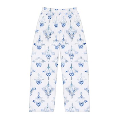 Blue Patterned Women's Pajama Pants