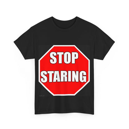 State Of Mind - Stop Staring (Black)- Unisex Heavy Cotton T-Shirt