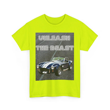 Unleash The Beast Classic Cars Blue Cobra - Unisex Heavy Cotton T-Shirt