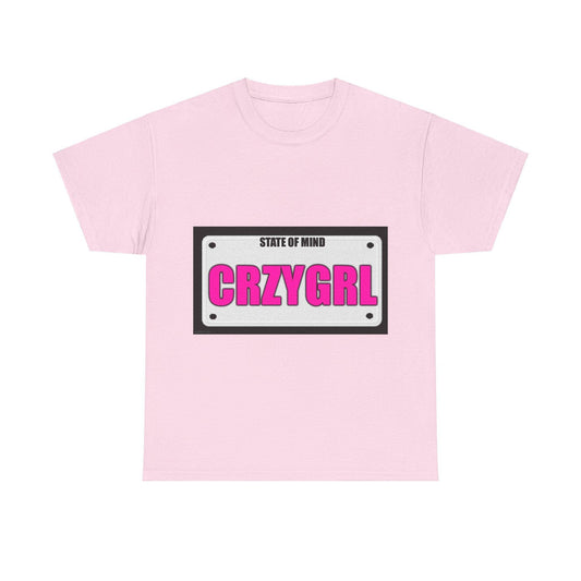 State Of Mind - CRZYGIRL - Unisex Heavy Cotton T-Shirt