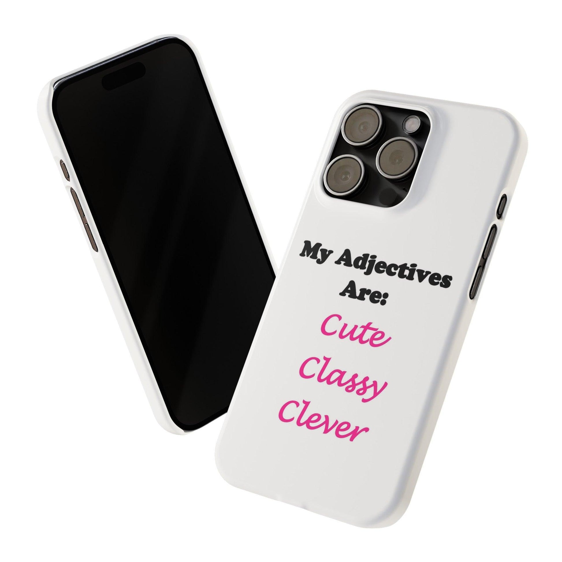 Cute (White) - Slim Phone Cases - Better Mode