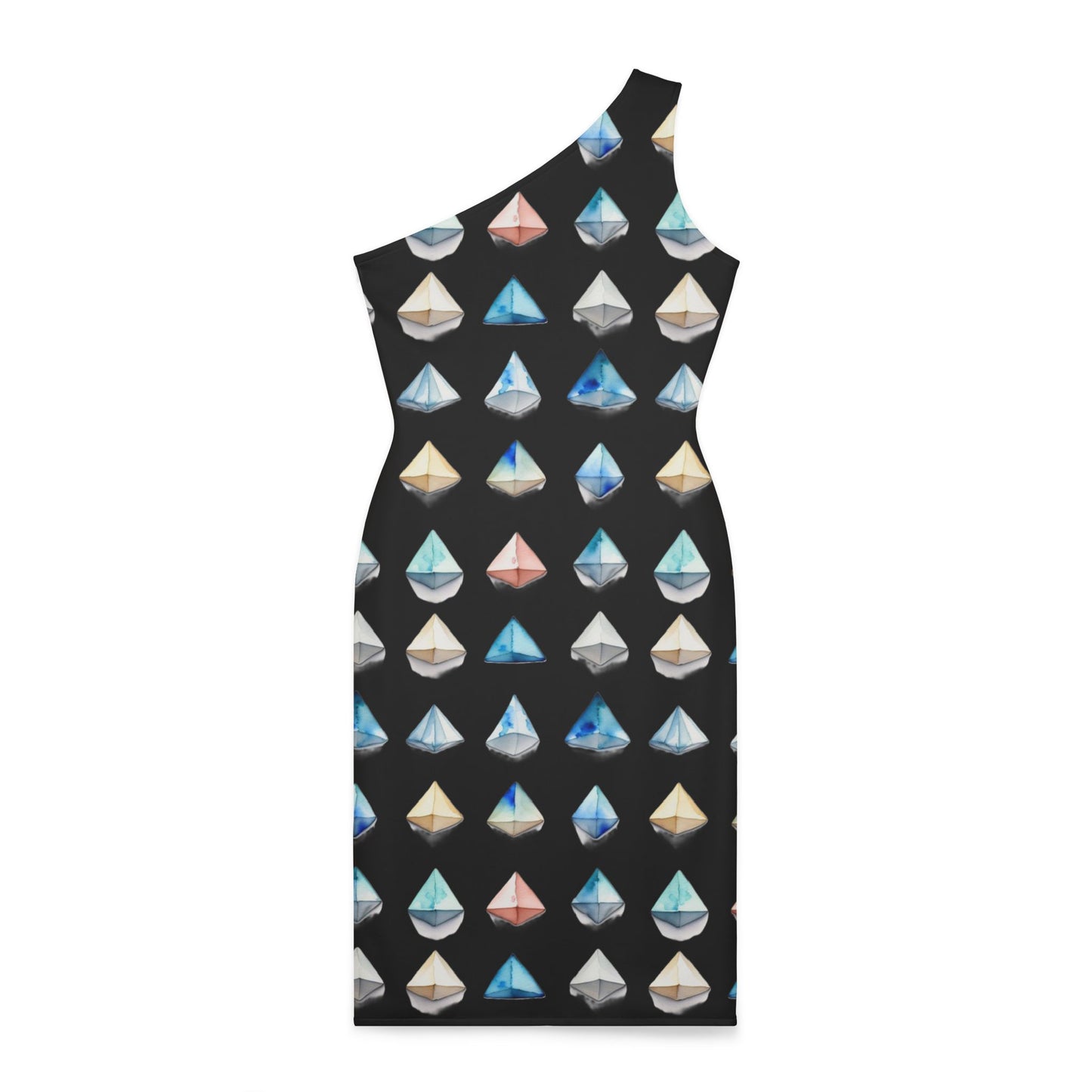 Triangle Pattern Shoulder Dress