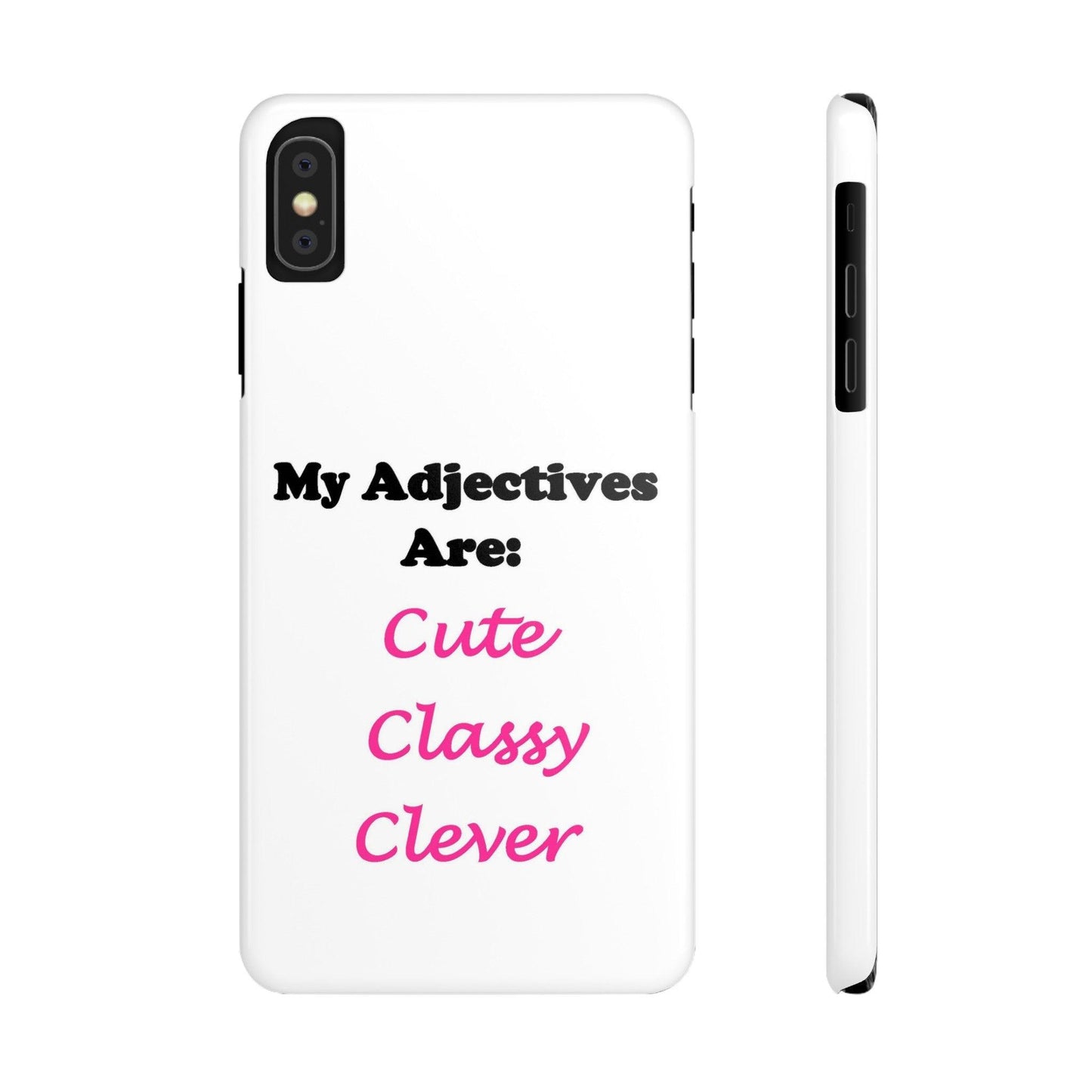 Cute (White) - Slim Phone Cases - Better Mode