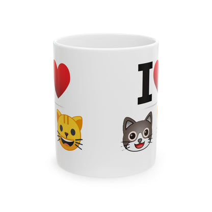 I Heart Cats - Ceramic Mug, (11oz, 15oz) - Better Mode