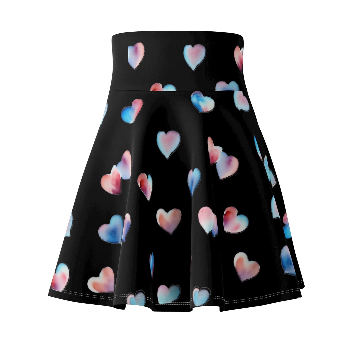 Heart Pattern Skater Skirt