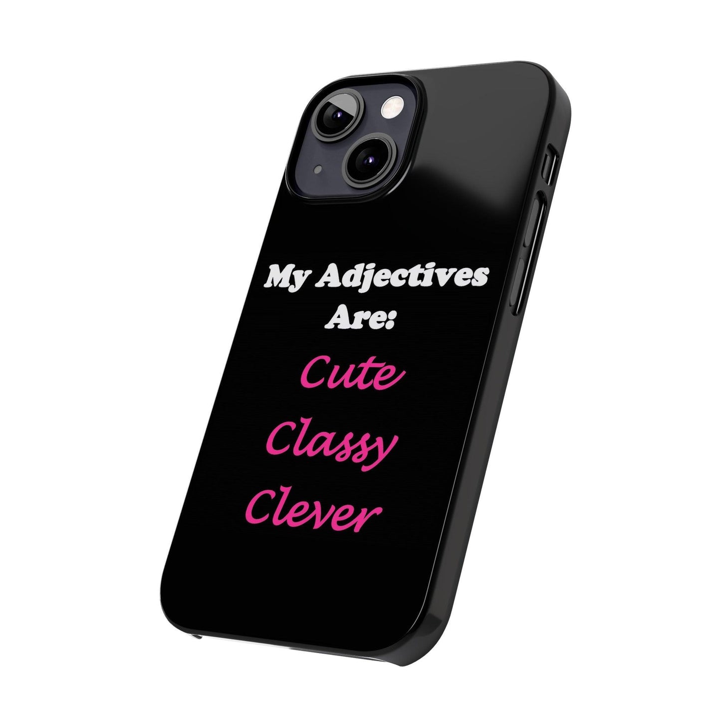 Cute (Black) - Slim Phone Cases - Better Mode