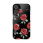 Slim Phone Cases - Roses (Black)