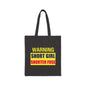 Short Girl Short Fuse (Black) - Cotton Canvas Tote Bag - Better Mode