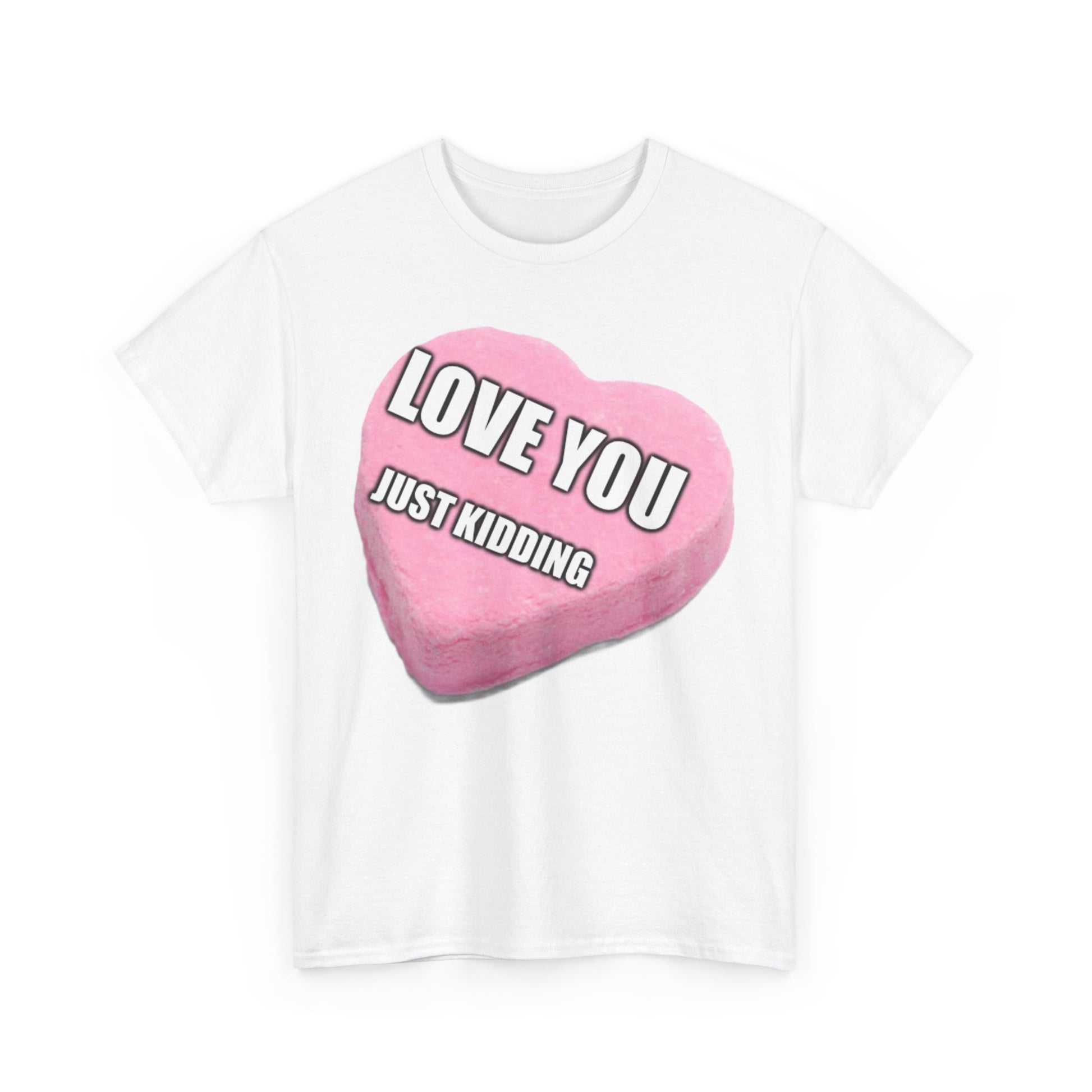 Candy Heart "Love You, JK" - Unisex Heavy Cotton T-Shirt - Better Mode