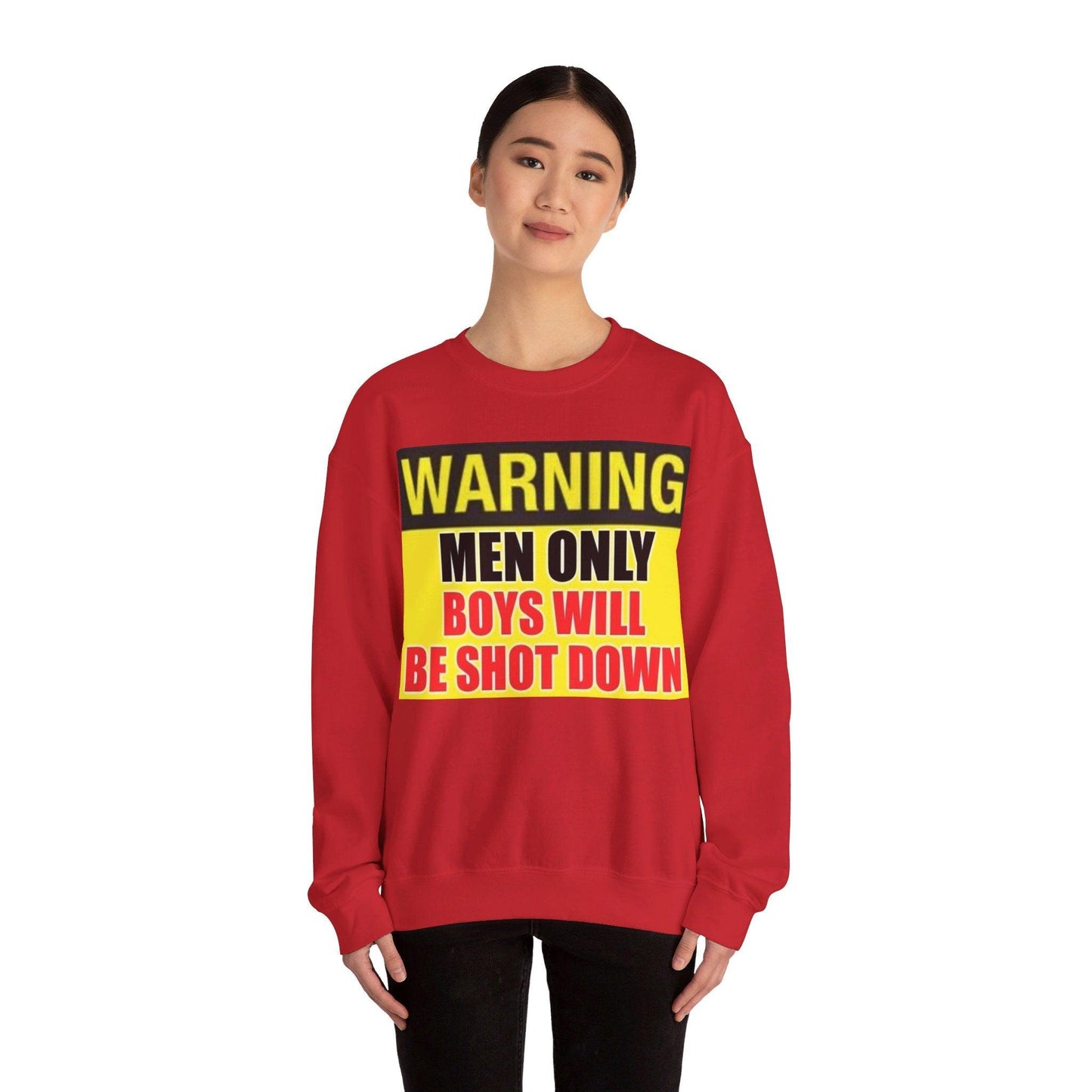 Warning Boys Shot Down - Unisex Heavy Blend™ Crewneck Sweatshirt