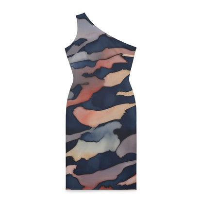 Camo Pattern Shoulder Dress