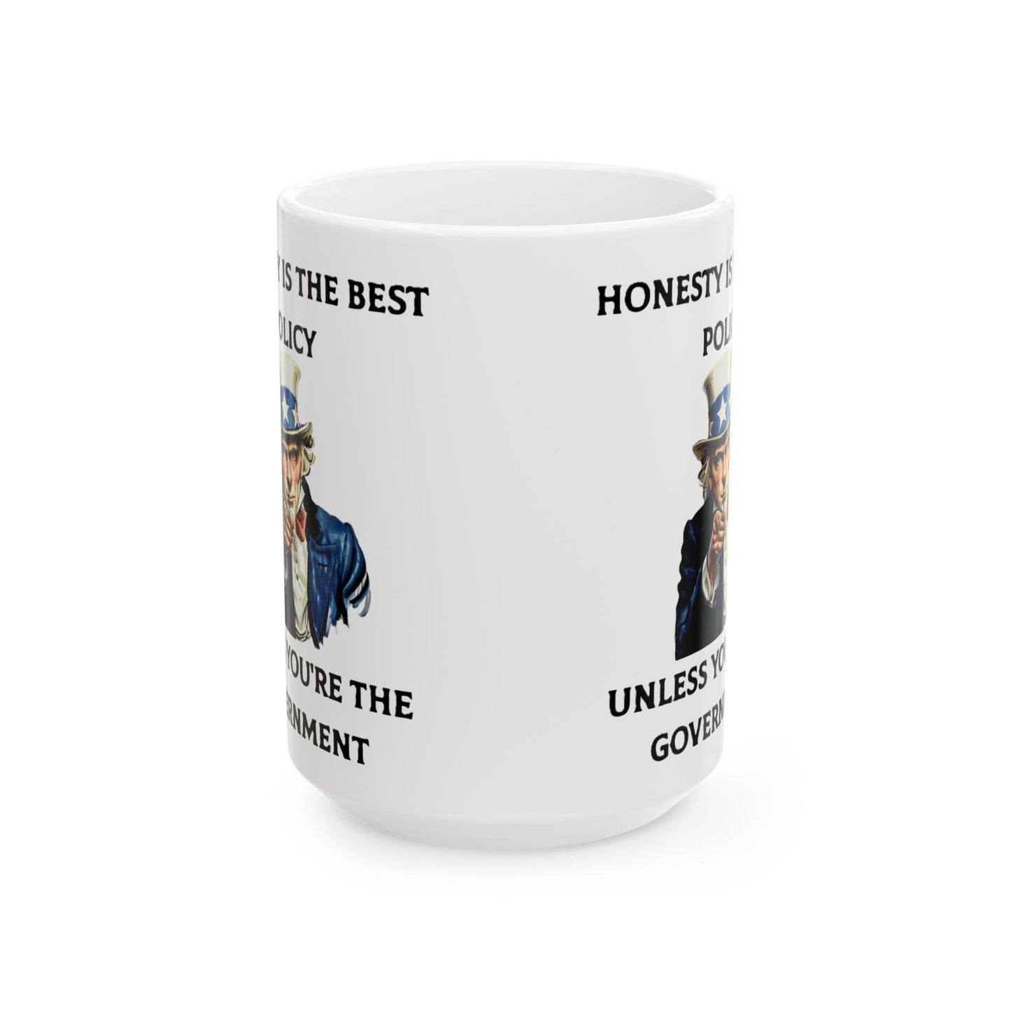 Honesty Policy (White) - Ceramic Mug, (11oz, 15oz)