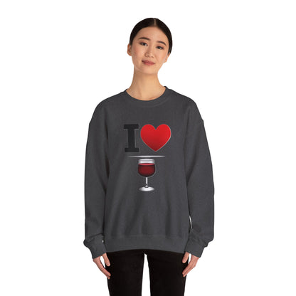 I Heart Wine - Crewneck Sweatshirt