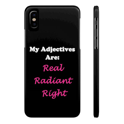 Adj. Radiant, Right (Black) - Slim Phone Cases - Better Mode