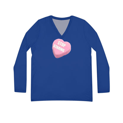 Candy Heart Women's Long Sleeve V-neck Shirt