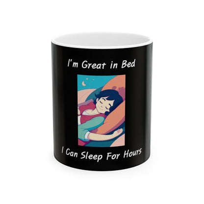 Great In Bed (Black) - Ceramic Mug, (11oz, 15oz) - Better Mode