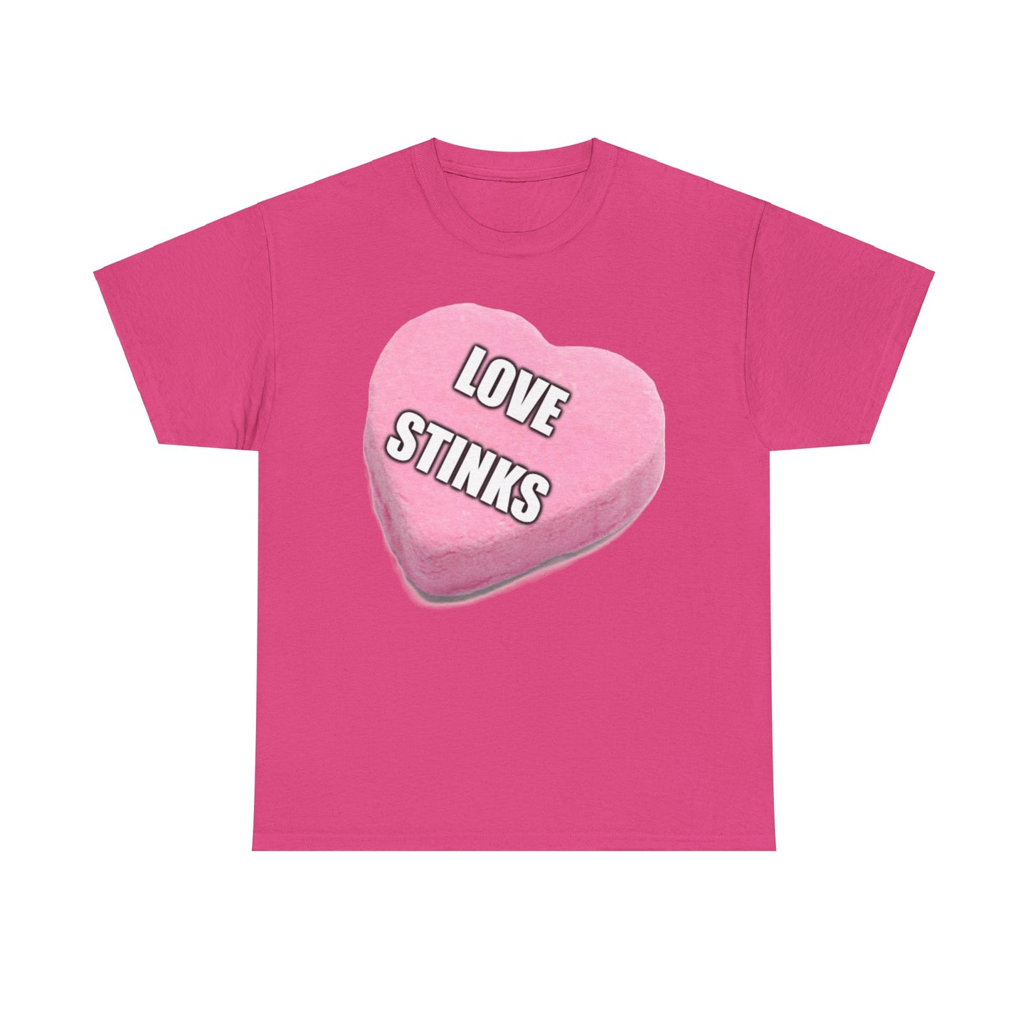 Candy Heart "Love Stinks" - Unisex Heavy Cotton T-Shirt - Better Mode