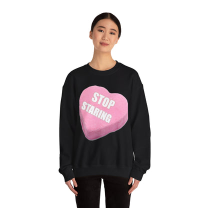 Candy Heart "Stop Staring" - Crewneck Sweatshirt - Better Mode