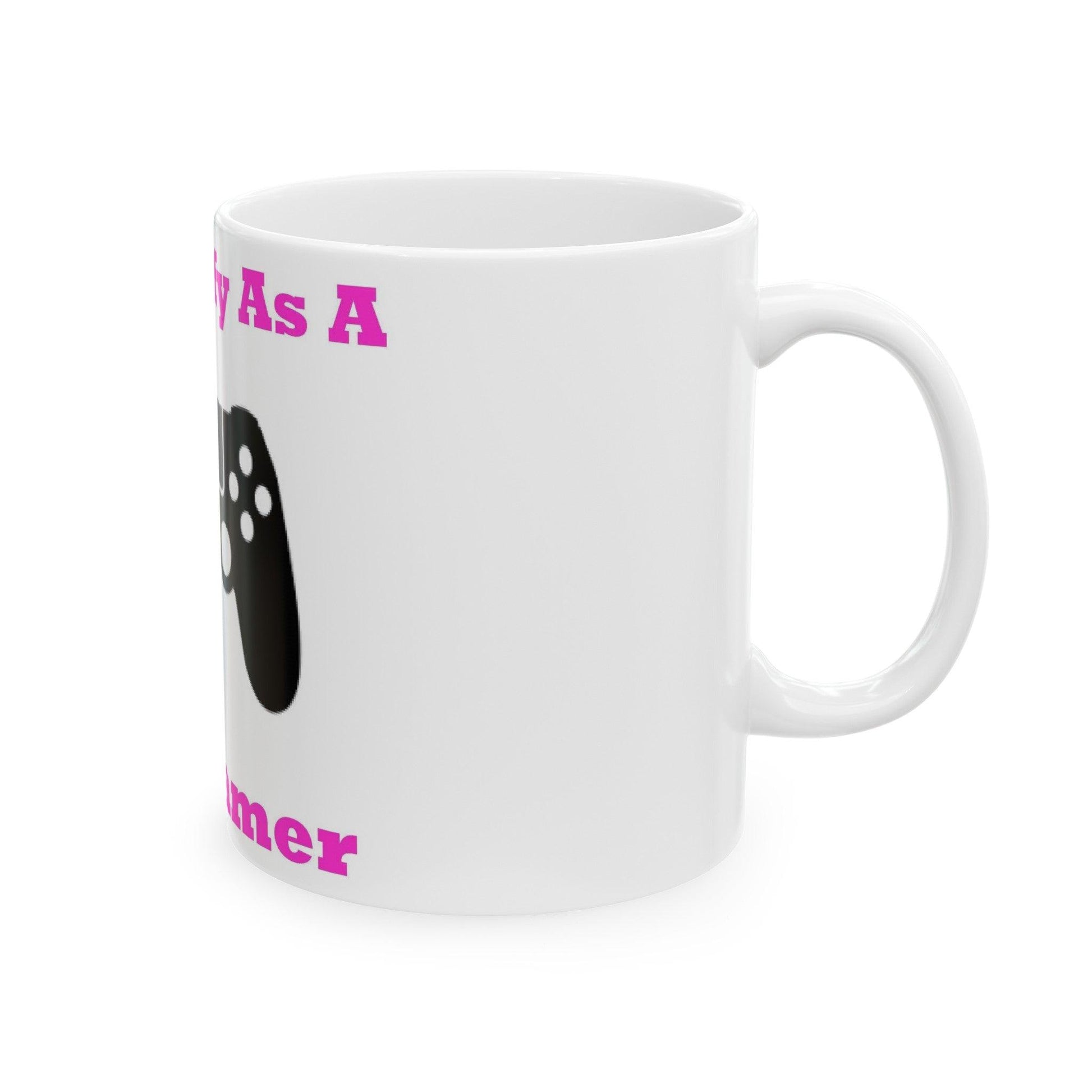 Girl Gamer (White) - Ceramic Mug, (11oz, 15oz) - Better Mode