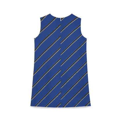 A-line Sleeveless Dress (Blue)