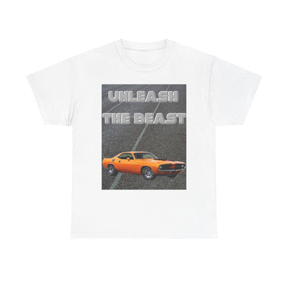 Unleash The Beast Classic Cars Orange - Unisex Heavy Cotton T-Shirt