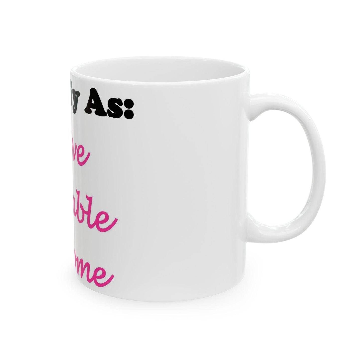 ID Active Adorable Awesome (White) - Ceramic Mug, (11oz, 15oz)