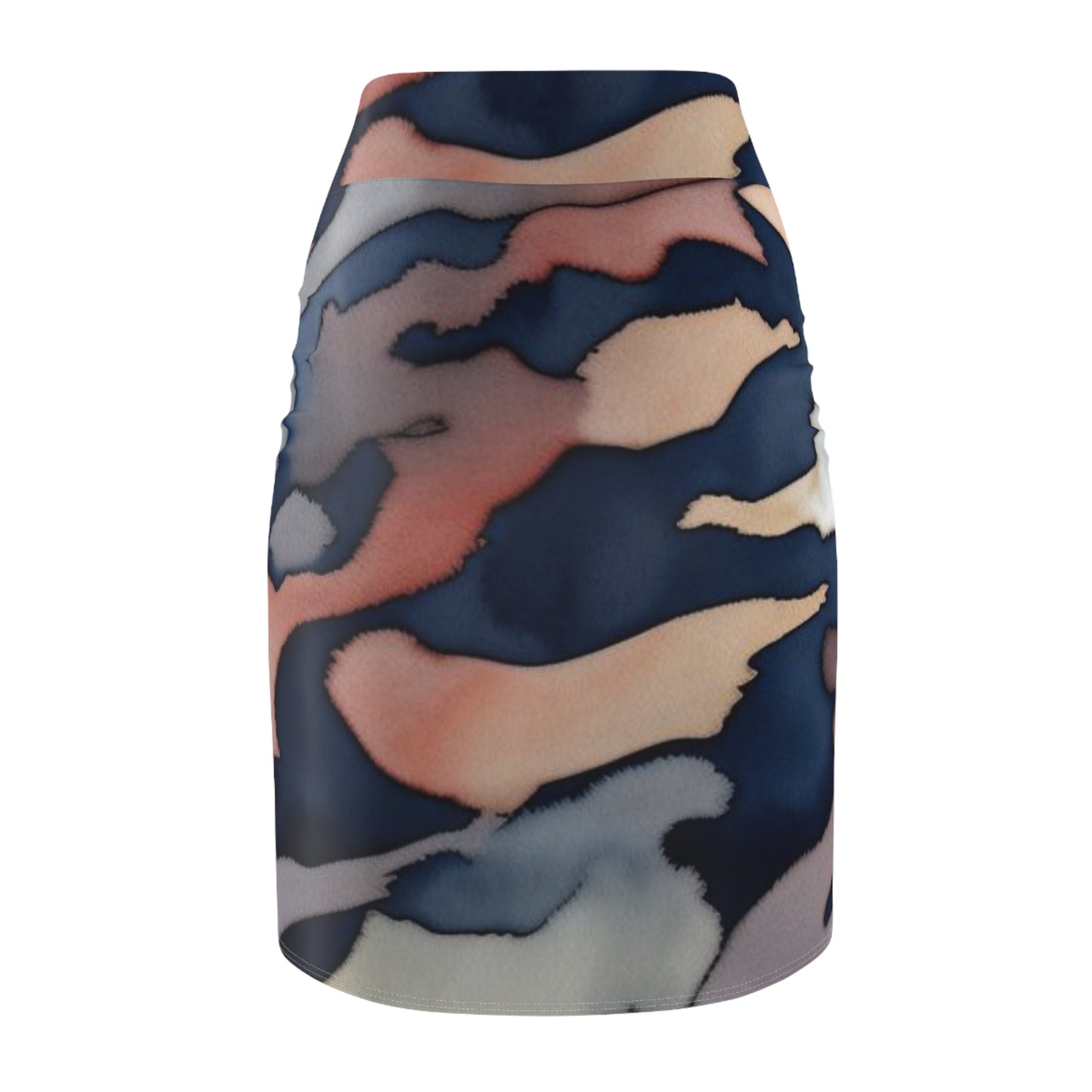 Camo Pattern Pencil Skirt