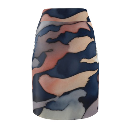 Camo Pattern Pencil Skirt