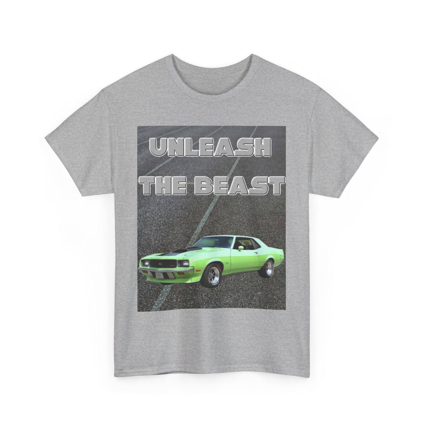 Unleash The Beast Classic Car Green - Unisex Heavy Cotton T-Shirt