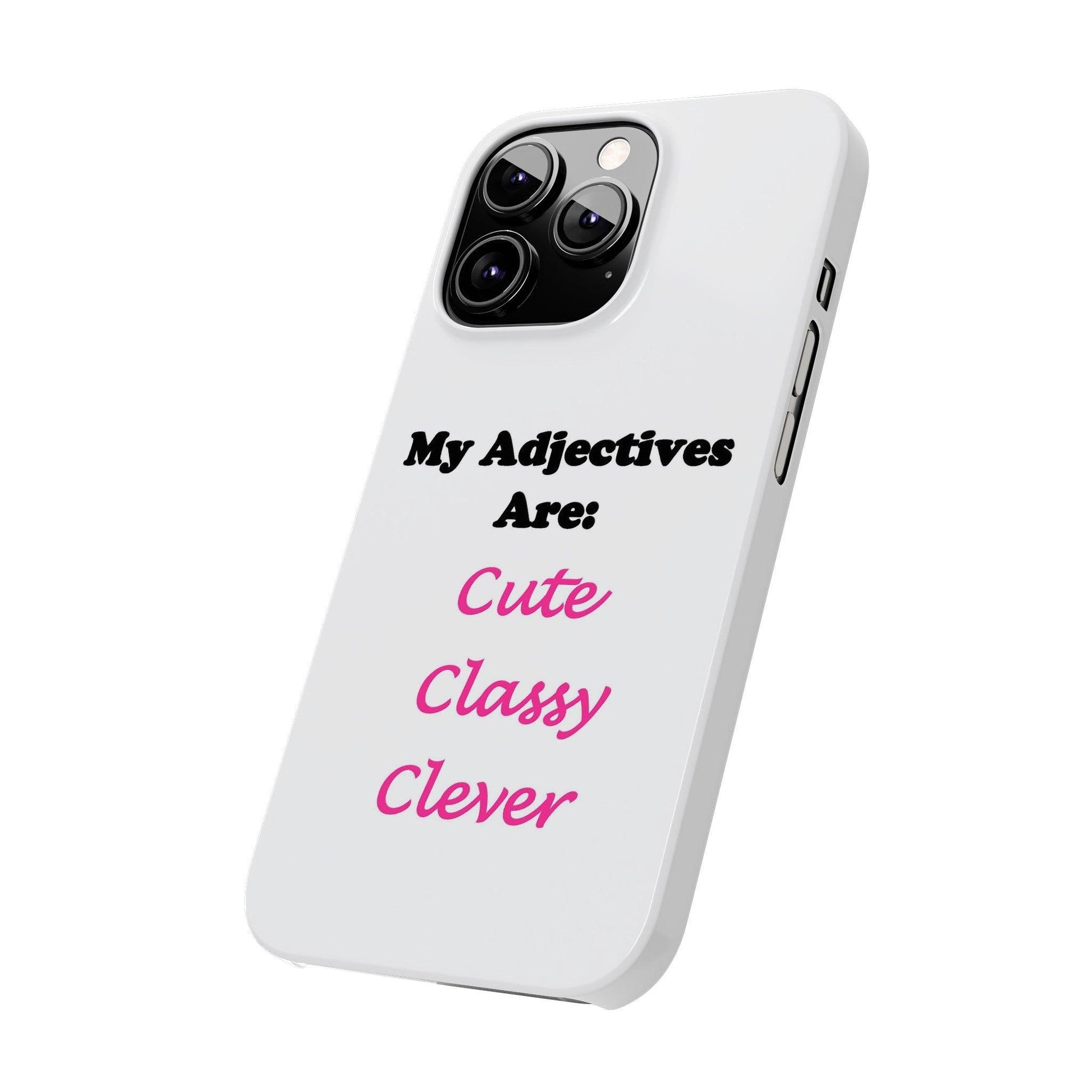 Cute (White) - Slim Phone Cases - Better Mode