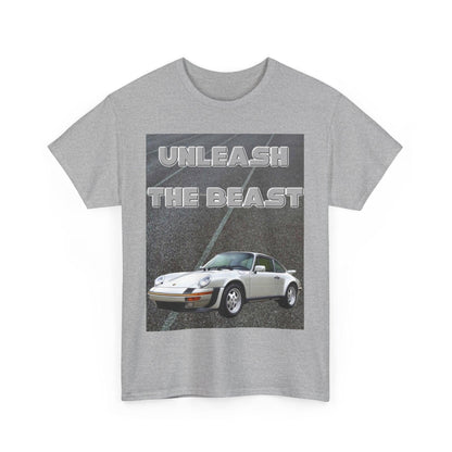 Unleash The Beast Classic Cars White - Unisex Heavy Cotton T-Shirt