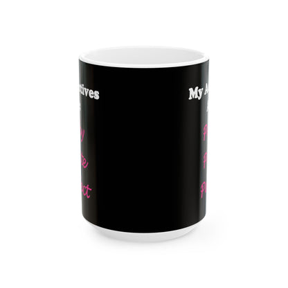 Perky (Black) - Ceramic Mug, (11oz, 15oz)