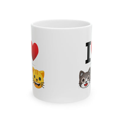 I Heart Cats Ceramic Mug