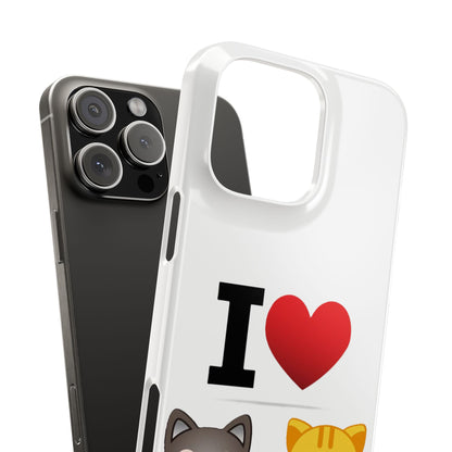 I Heart Cats - Slim Phone Cases