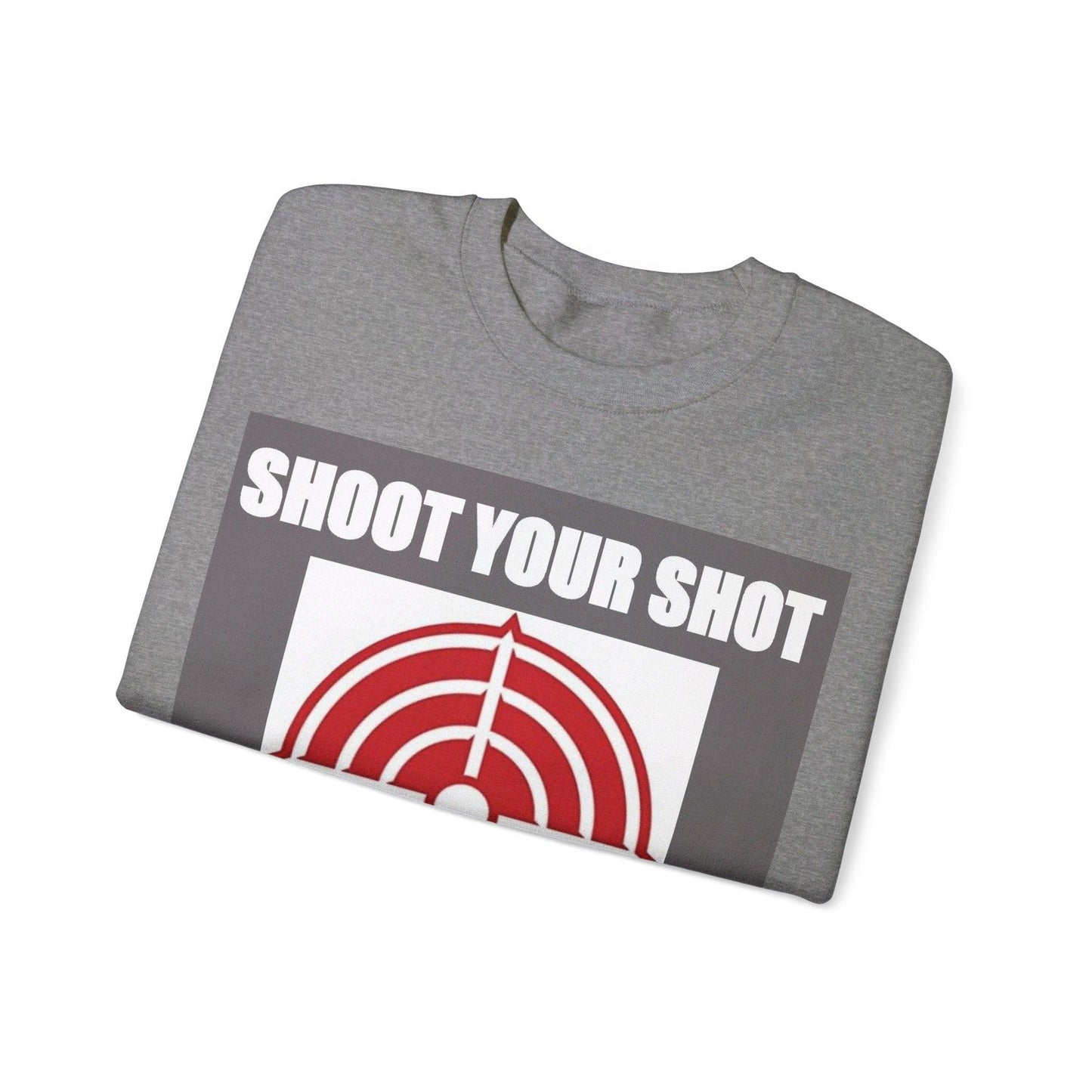 Shoot Shot - (Gray) - Unisex Heavy Blend™ Crewneck Sweatshirt