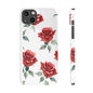 Slim Phone Cases - Roses (White)