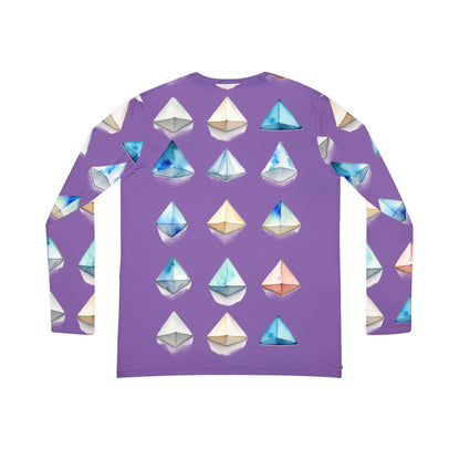 Triangle Pattern Women's Long Sleeve V-neck Shirt