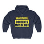 Warning Contents Hot - Full Zip Hooded Sweatshirt