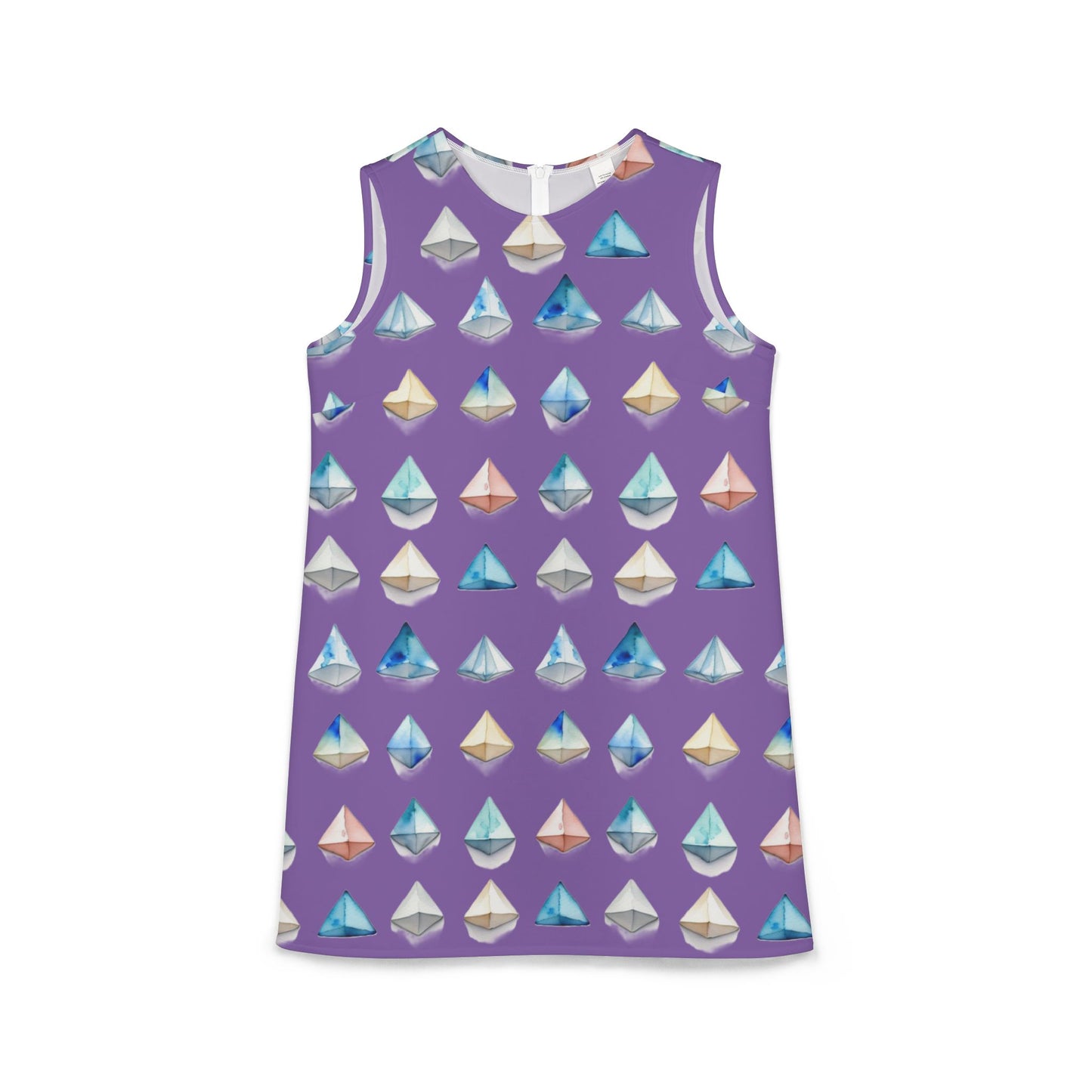 Triangle Pattern A-line Sleeveless Dress