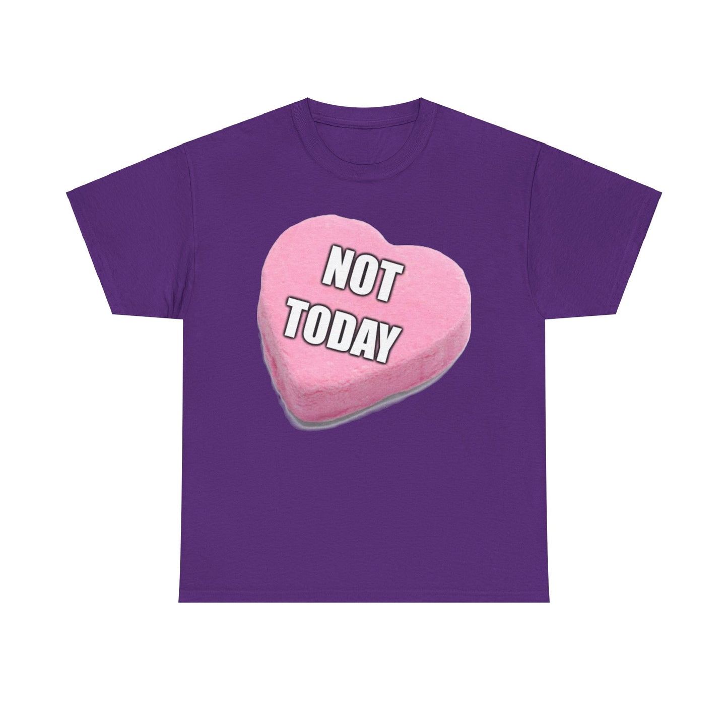 Candy Heart "Not Today" - Unisex Heavy Cotton T-Shirt - Better Mode