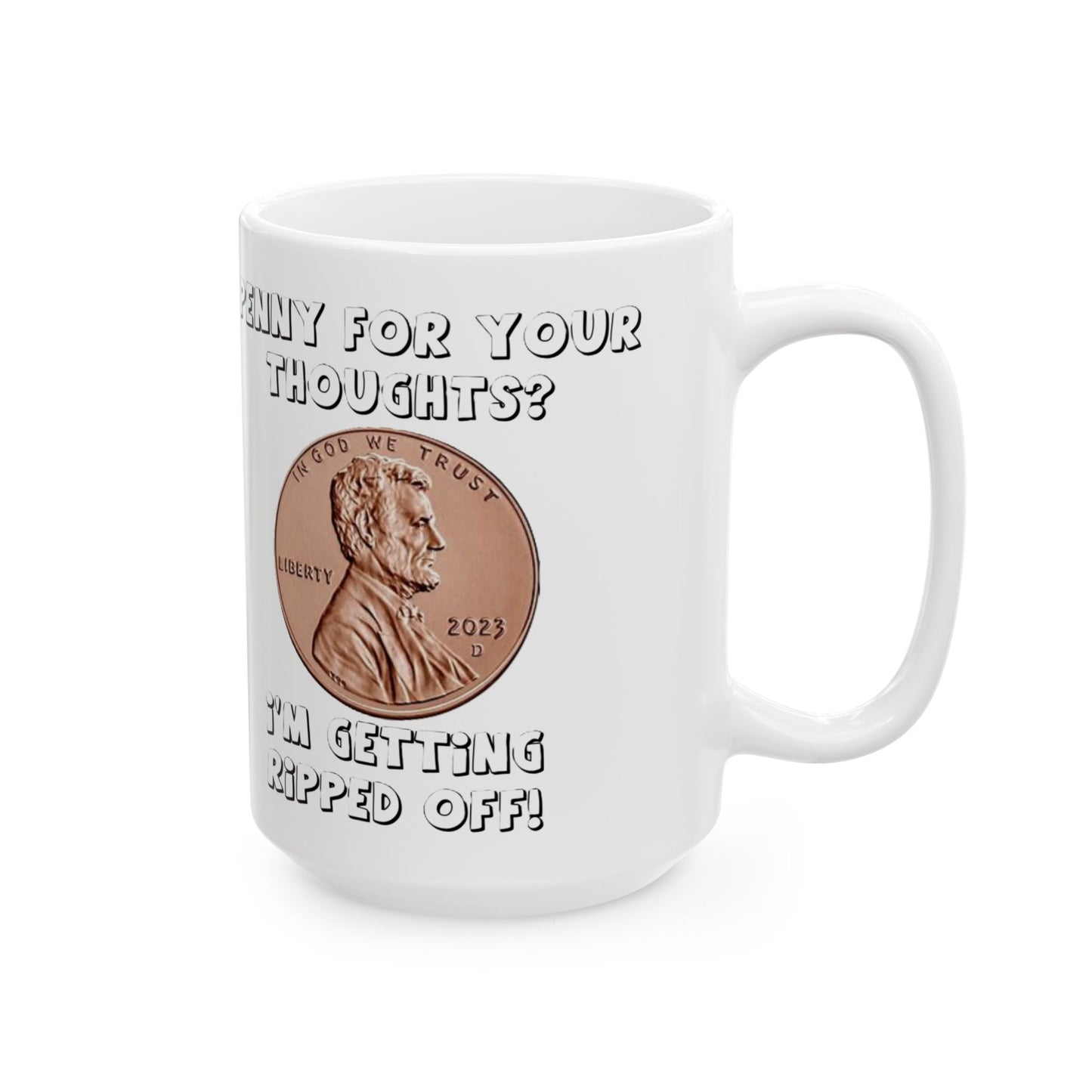 Penny...Thoughts (White) - Ceramic Mug, (11oz, 15oz)