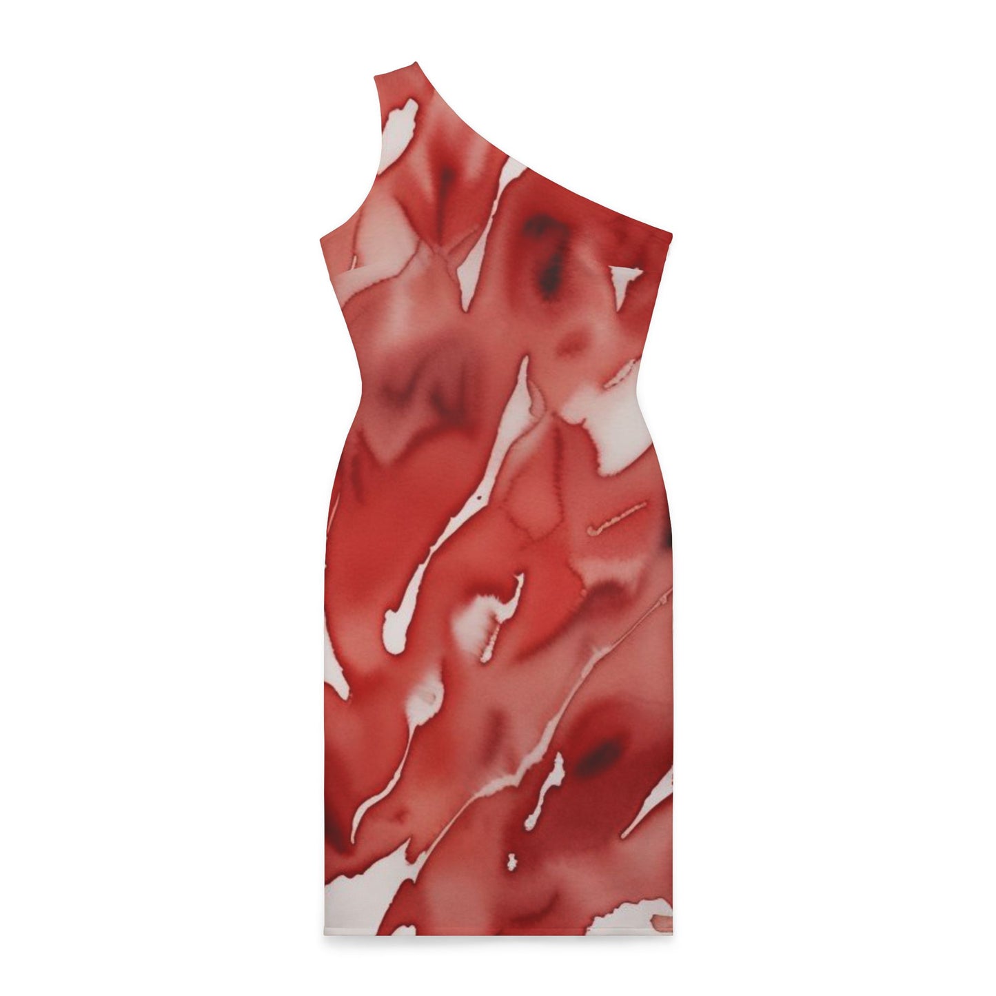 Red Marble Shoulder Dress