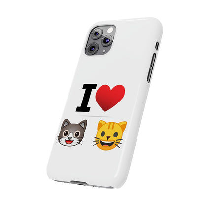 I Heart Cats - Slim Phone Cases