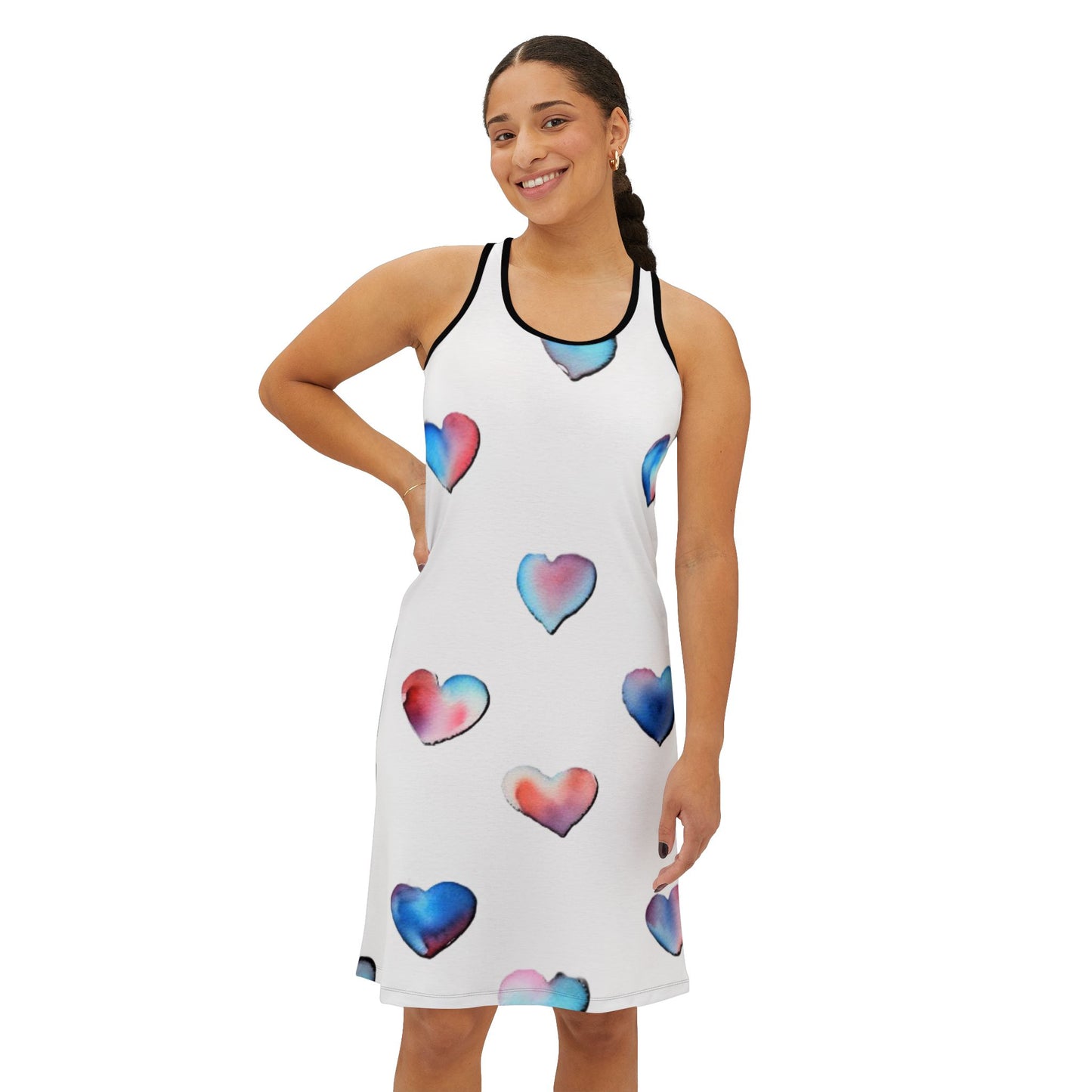 Women's Racerback Dress - Hearts