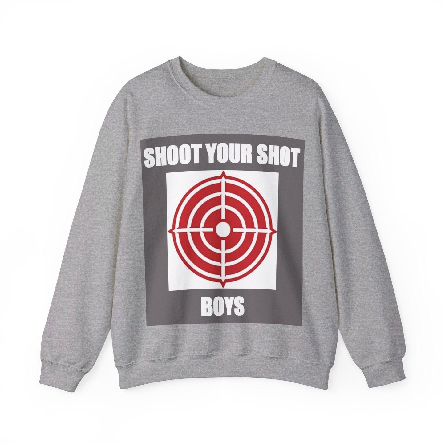 Shoot Shot - (Gray) - Unisex Heavy Blend™ Crewneck Sweatshirt